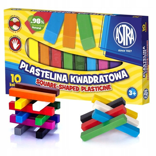 Plastelina 10kol kwadratowa ASTRA