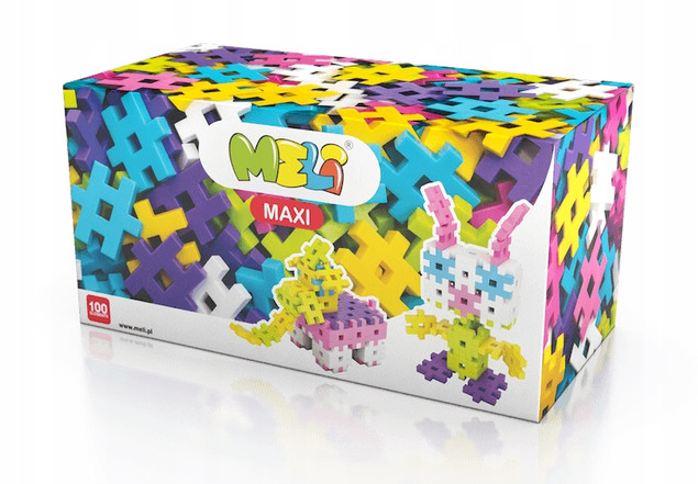 Klocki konstrukcyjne Maxi Pink 100 elementów – Meli