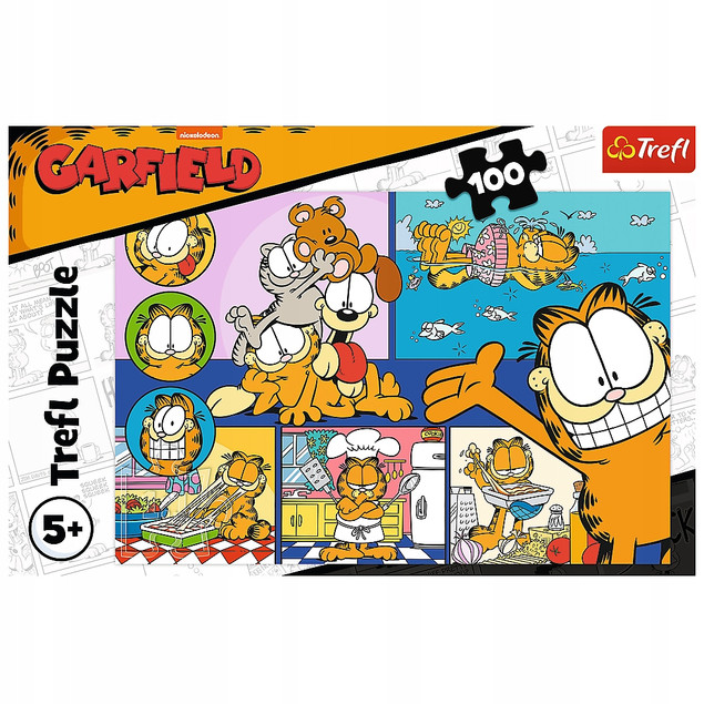 Trefl Puzzle 100 elementów Leniwy Garfield