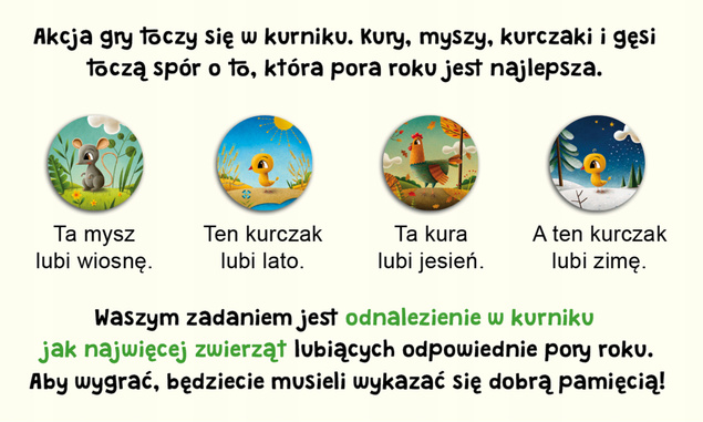 KURNIK 2 Cztery Pory Roku Gra Planszowa Dla Dzieci 5+ Nasza Księgarnia