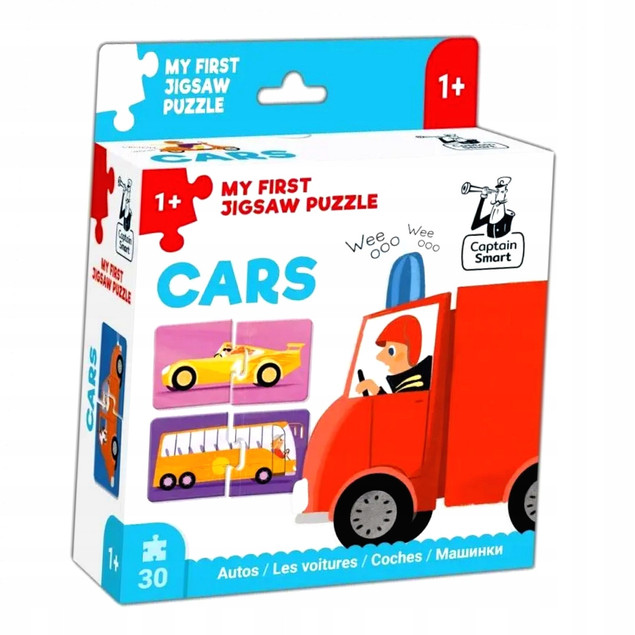 Gra planszowa Kapitan Nauka Auta. Moje Pierwsze Puzzle 12m+