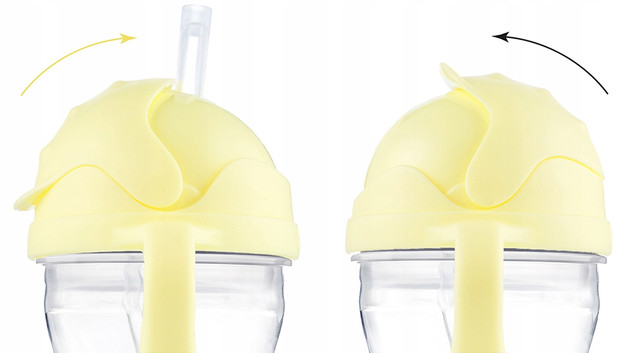 B.BOX Innowacyjny Kubek Bidon Niekapek z Obciążoną Słomką 240 ml 6M+