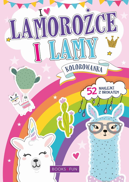 Books and Fun Kolorowanka z naklejkami - Lamorożce i Lamy