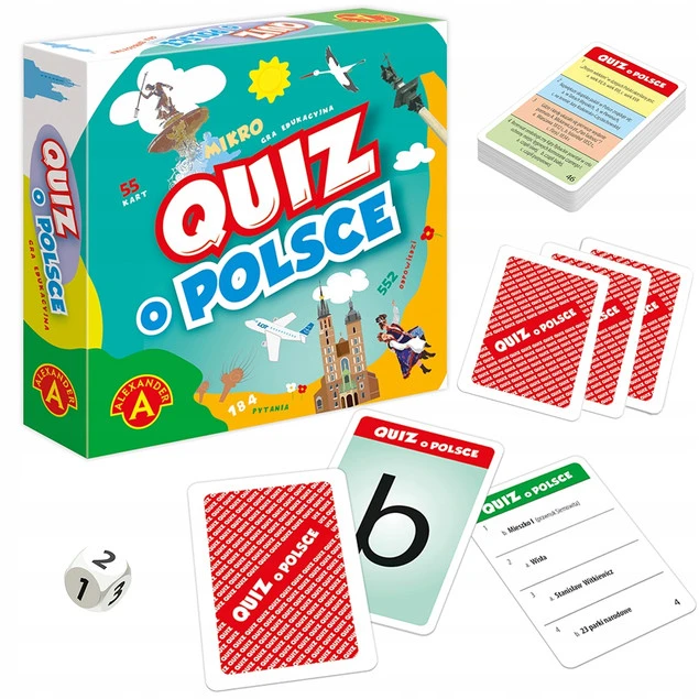 Karty z pytaniami Mikro Quiz o Polsce