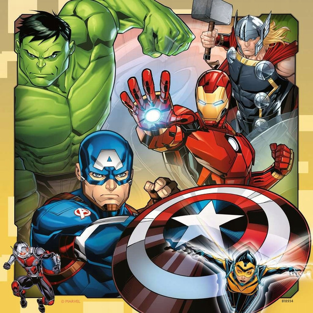 PUZZLE DLA DZIECI 3X49 MARVEL AVENGERS