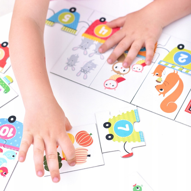 Cyferki Kreatywne Puzzle Do Liczenia 20 Elementów Pociąg 3+ CzuCzu