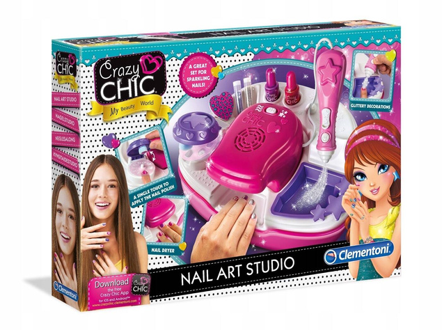 Zestaw Do Manicure Z Suszarką Dla Dzieci Studio Crazy Chic 6+ Clementoni