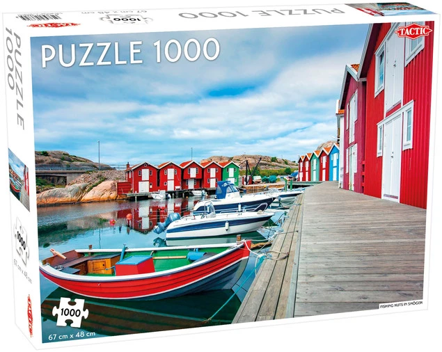Puzzle Tactic 1000 elementów Fishing Huts in Smogen - Wędkarskie Chaty