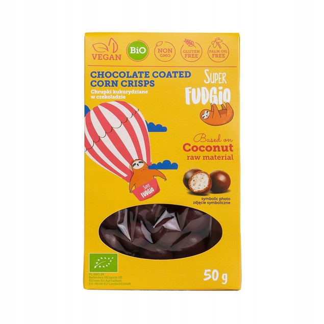 Chrupki kukurydziane w czekoladzie Super Fudgio 50 g bezglutenowe