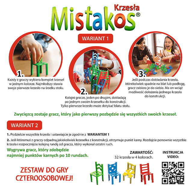 PROMO Mistakos krzesła 4-os. gra 02074 Trefl p8