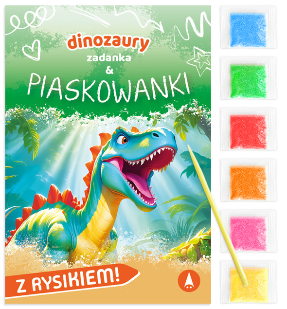 Zadanka i Piaskowanki DINOZAURY z Piaskiem i Rysikiem 5+ Skrzat