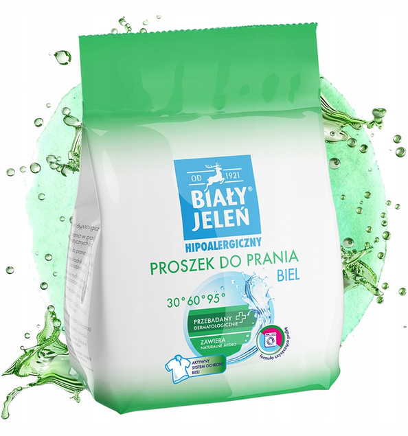 Proszek Do Prania Białego Hipoalergiczny – Biały Jeleń 1,5 kg