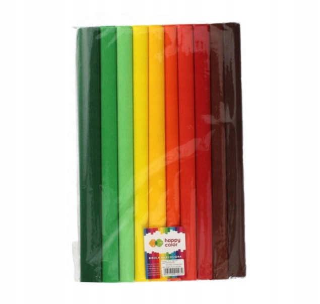 Happy Color ZESTAW BIBUŁA MARSZCZONA Jesień 10 Kolorów