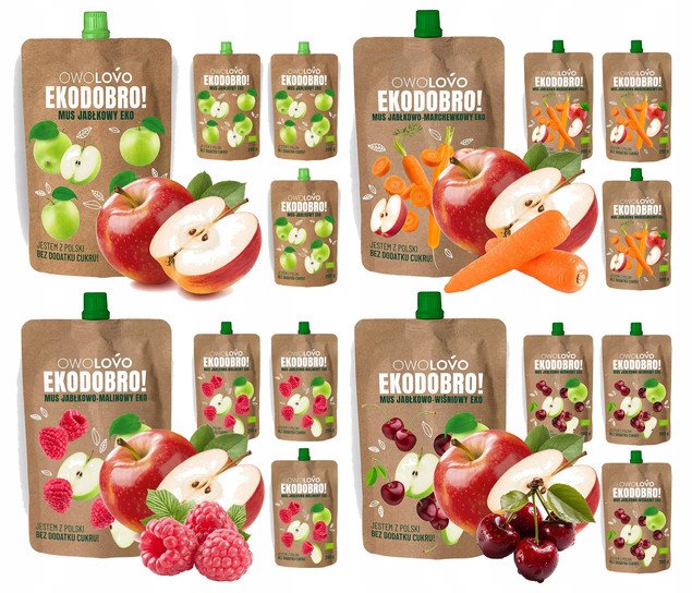 Owolovo Musy EKODOBRO Zestaw MIX Smaków 16x200g