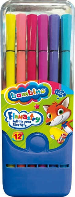 Flamastry w pudełku 12kol. Mini Zoo Bambino