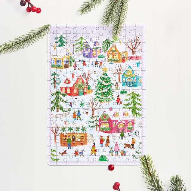 CzuCzu Puzzlove: Zimowe Spotkania – Puzzle Rodzinne 150 elementów