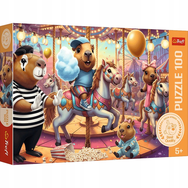 Trefl Puzzle 100 Kapibary na Wakacjach – Edukacyjne dla Dzieci