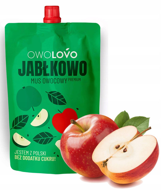 Mix Musów Owocowych OwoLovo 12x200g - 6 Smaków, Bez Cukru