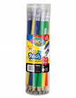 20x Ołówek Trójkątny GRUBY HB z Gumką i Miejscem Na Podpis TUBA Colorino