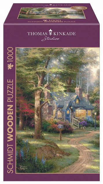 Schmidt Puzzle Drewniane 1000 el. THOMAS KINKADE Miasteczko nad Rzeką