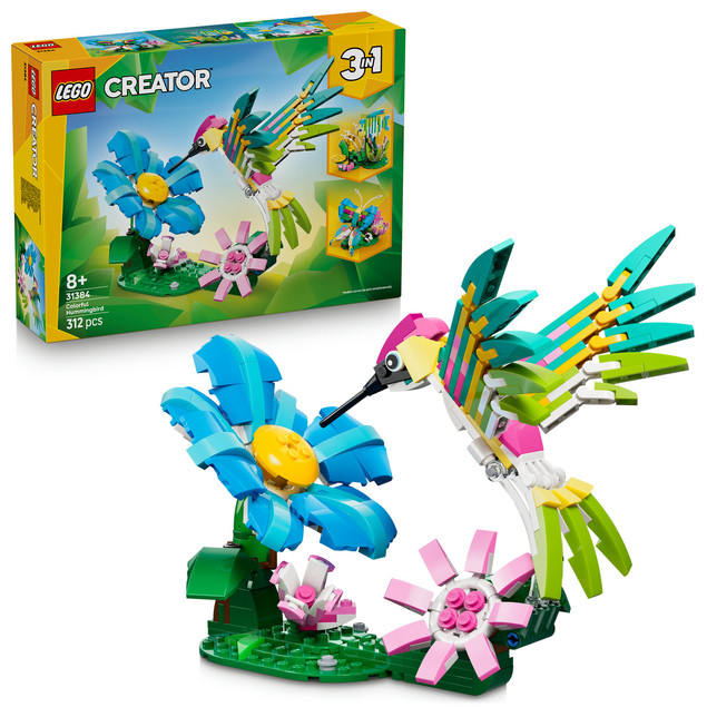 KLOCKI LEGO CREATOR 31384 Dzikie Zwierzęta: Kolorowy Koliber 3w1 Zestaw +8 lat