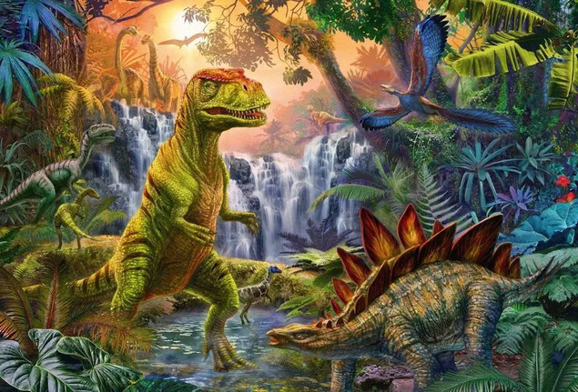 Puzzle Dinozaury 2x60 + 2x100 Schmidt Spiele w Metalowej Walizce