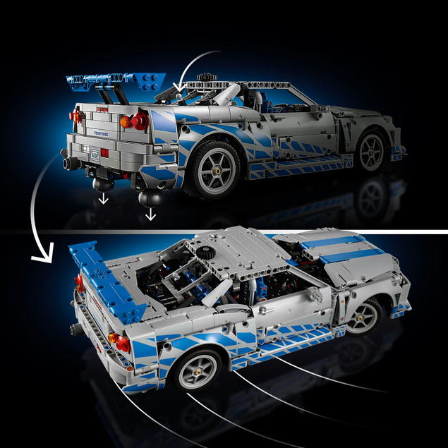 LEGO Technic 42210 Nissan Skyline GT-R (R34) "2 Szybcy i Wściekli" – Model Samochodu dla Dorosłych