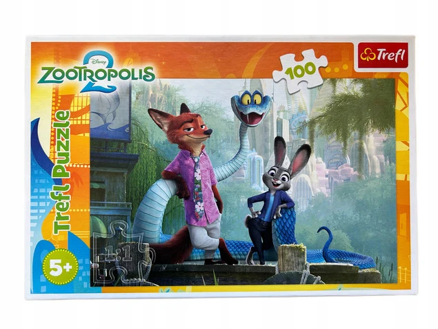 Puzzle 100 elementów Tajemnice Zwierzogrodu Disney Zootopia 16523 Trefl
