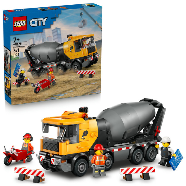 LEGO City 60478 Betoniarka z Bębnem i Minifigurkami