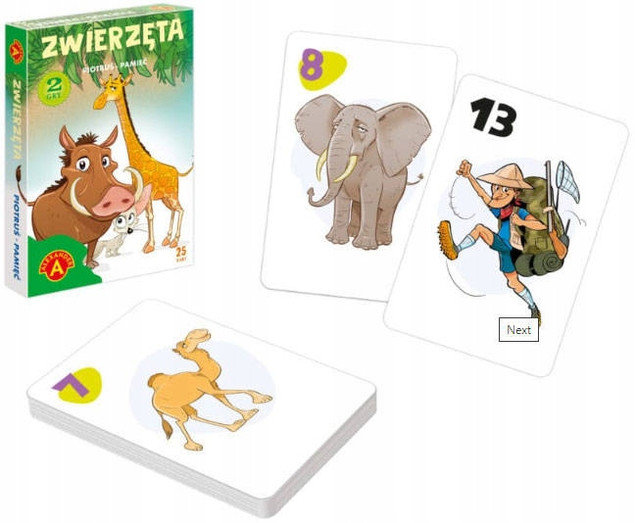 Karty Piotruś i Pamięć – 25 kart, Alexander, 4+