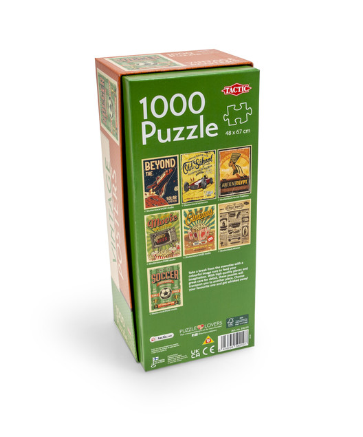 Puzzle 1000 Tactic Vintage Soccer Championship Retro Plakat Piłka Nożna