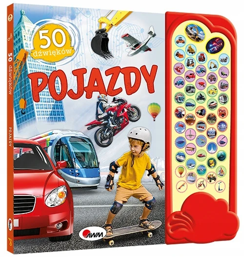 Książka sensoryczna Pojazdy 50 dźwięków