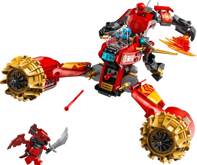 Klocki LEGO Ninjago 71830 Burzowy Jeździec-Mech Kaia 2w1 Ruchome Części