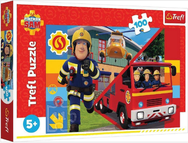 Trefl Puzzle 100 elementów Strażak Sam Zawsze Pomocny