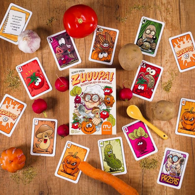 Zuuupa Rozgrzewająca Prosta Gra Karciana Rodzinna Towarzyska 8+ Muduko