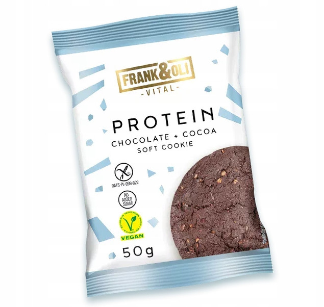 Ciastko Proteinowe Czekolada Kakao – Frank & Oli, 50 g