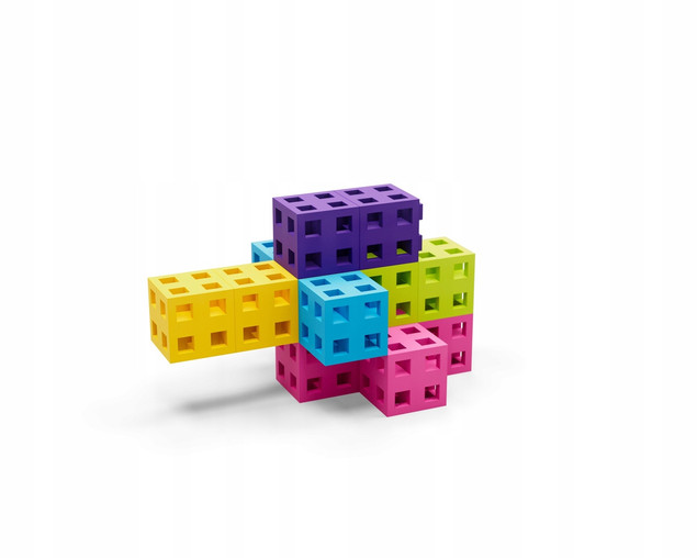 Klocki Konstrukcyjne Meli Cube Pink 50 el. dla Dziewczynki