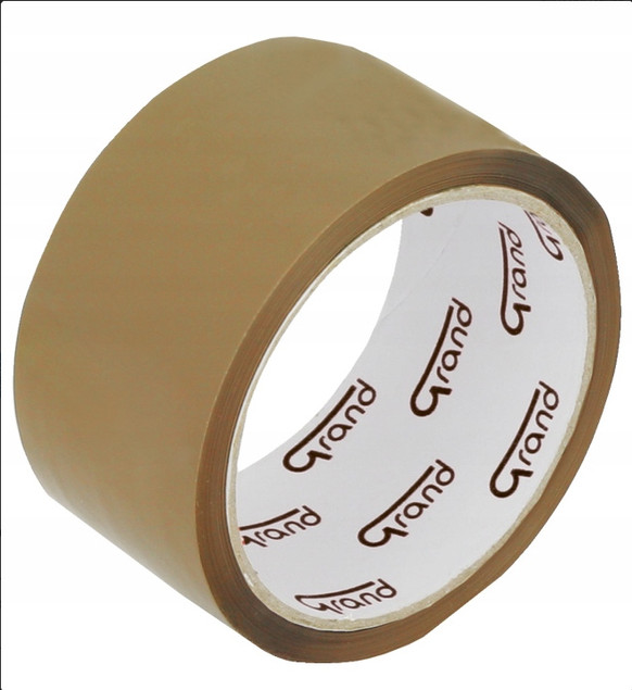 Taśma Pakowa Klejąca 48x50m Akryl Brązowa 1 Rolka Grand