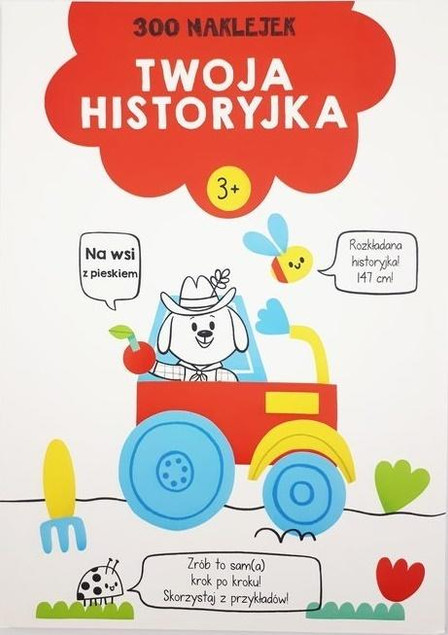 300 Naklejek 3+ Twoja Historyjka Czerwona Praca zbiorowa