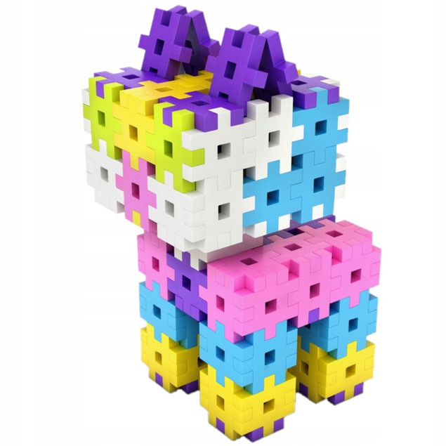 Klocki Konstrukcyjne Meli Basic Pink Wafle 600 el. 3+