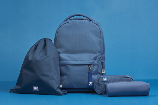 Plecak szkolny Oxford 26 l Wielokomorowy Niebieski Dżinsowy Laptop 16"