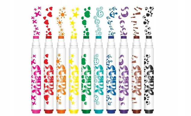 Mazaki Pisaki Flamastry Pieczątki Stempelki 10 Sztuk Colorino 34623