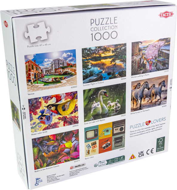 Puzzle Tactic 1000 elementów: Kwitnąca Aleja Wisterii (Wisteria Alley in blossom)