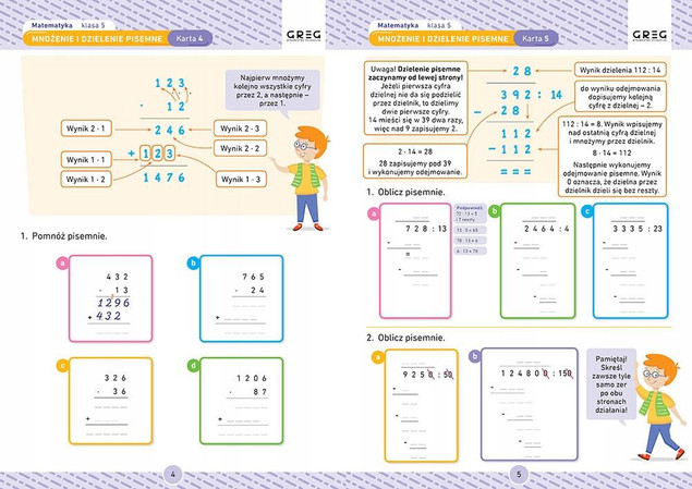 Karty pracy matematyka klasa 5 GREG