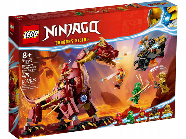 LEGO Ninjago Lawowy Smok Zmieniający Się W Falę Ognia 479 el. 8+ 71793