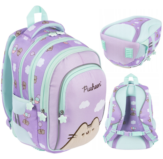 Plecak Szkolny PUSHEEN 4-Komorowy 22L Dla Dziewczynki Fiolet St.Majewski