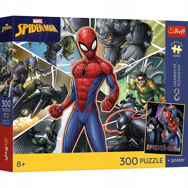 Trefl Puzzle Marvel 300 el. Ukryty Bohater + Kolekcjonerski Plakat