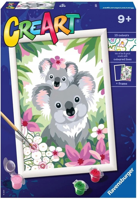 Malowanie po Numerach CreArt Koale Ravensburger dla Dzieci