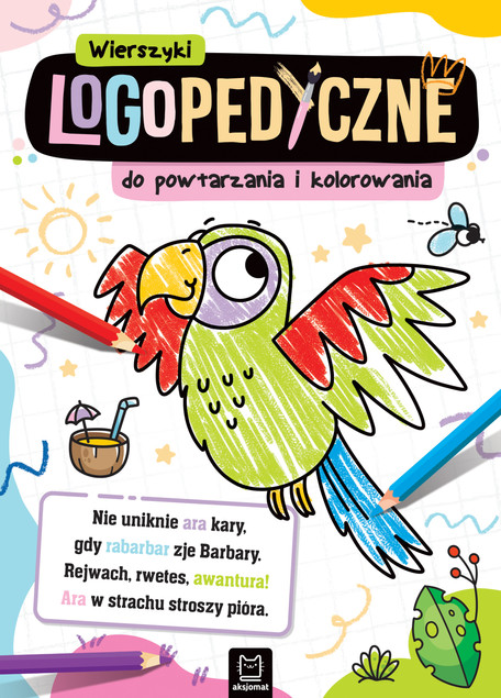 Wierszyki logopedyczne do powtarzania i kolorowania dla dzieci | Bogusław Michalec