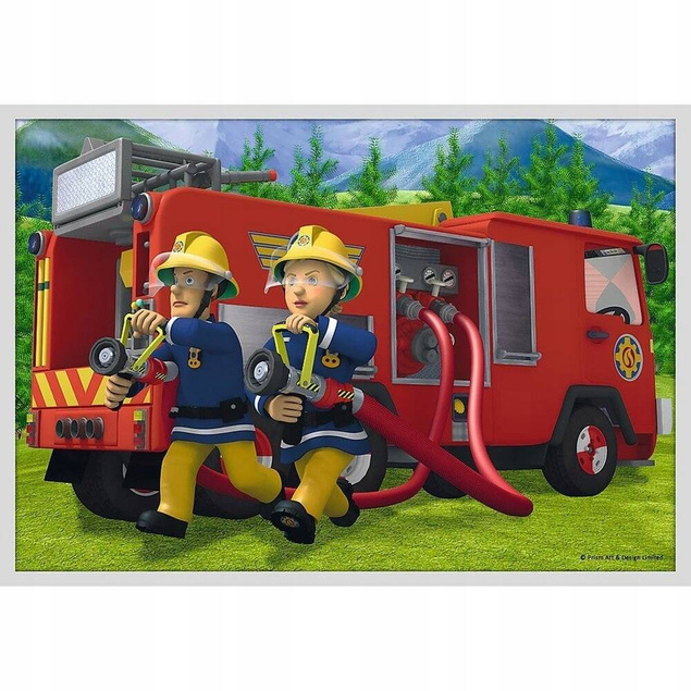 Puzzle 4w1 Układanka Dla Dzieci STRAŻAK SAM Ekipa Ratunkowa 4+ Trefl 90356